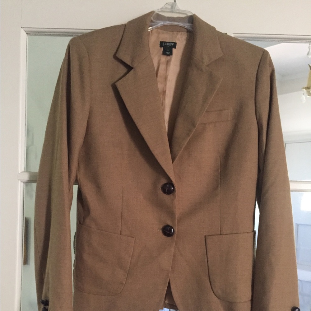 J Crew camel blazer size 8